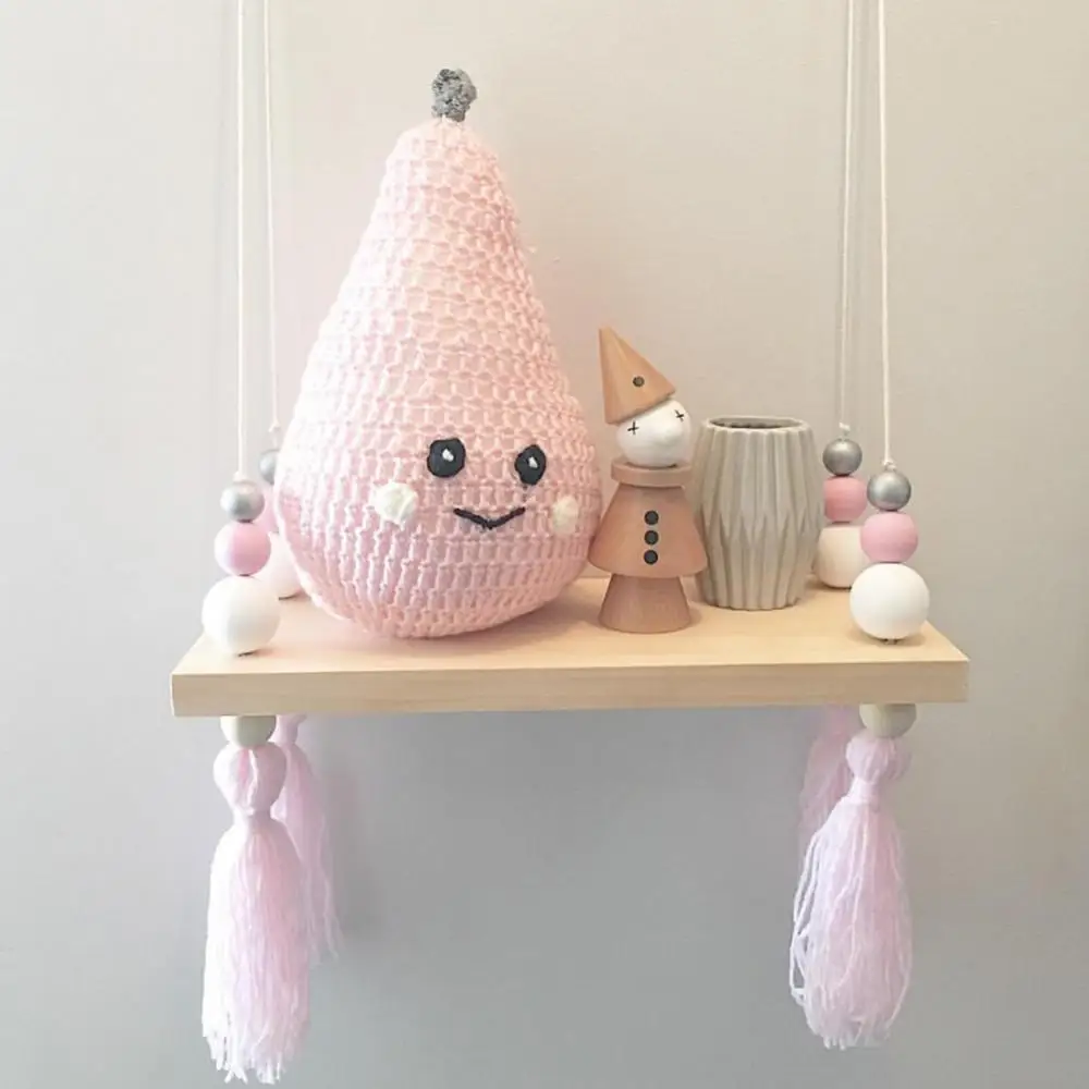 

Настенные украшения для спальни, подвесная деревянная доска с кисточками и бусинами, полка для хранения, реквизит для фото, украшение для де...