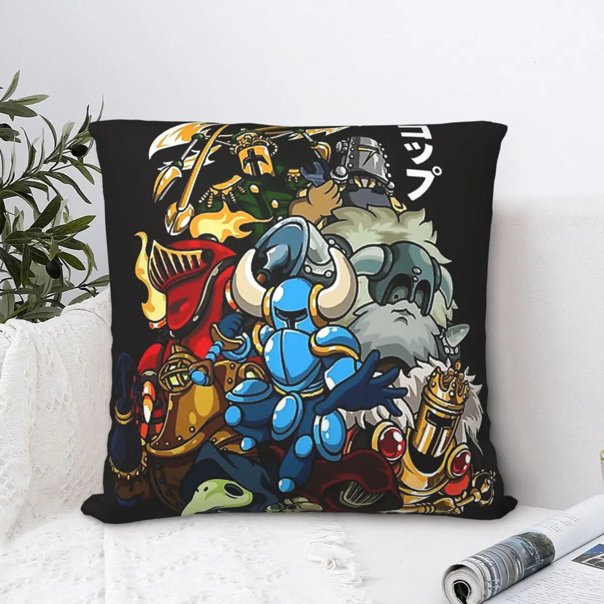 

Characters Hug Pillowcase Shovel Knight Backpack Cushion Home DIY Printed Office Coussin Covers Decorative