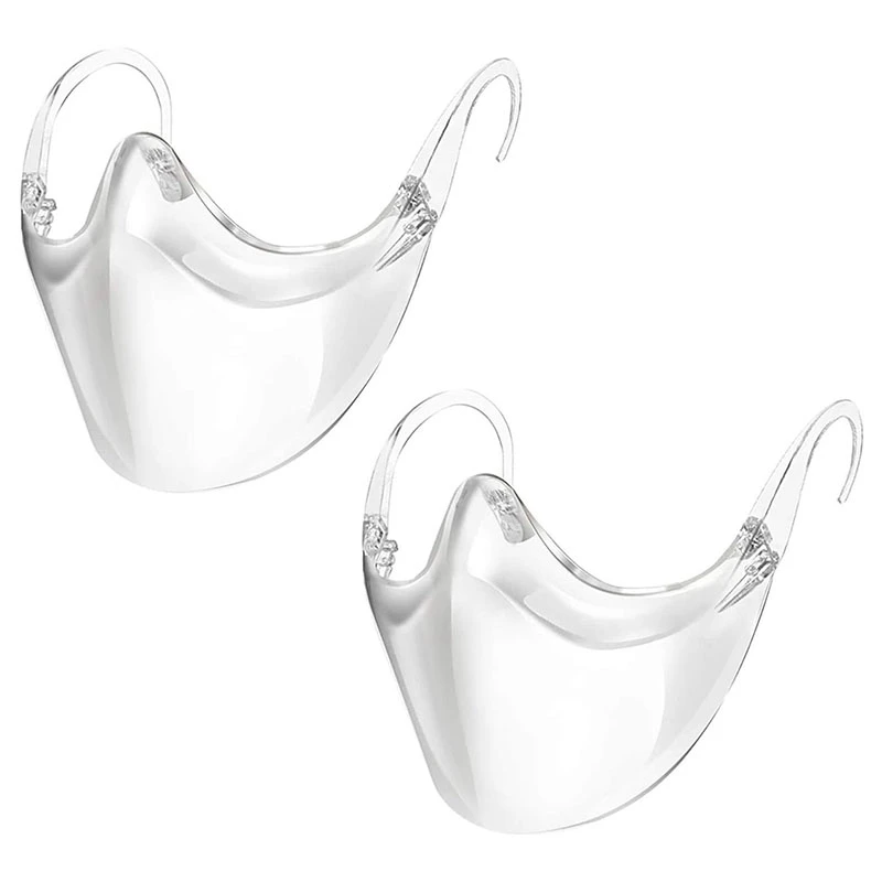 

2 шт., Многоразовые прозрачные маски для лица