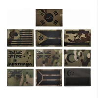 ir reflective patch asian flag badge korea malaysia philippines morale badge camouflage tactical military armband patches