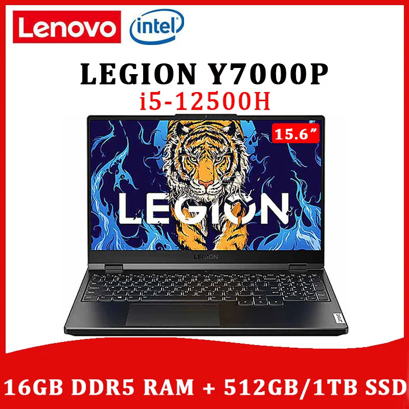 Lenovo Laptop Legion Y7000P Gaming 12th Intel i5-12500H 16GB 512G/1TB SSD RTX3050Ti 165Hz 15.6inch Windows 11 Notebook