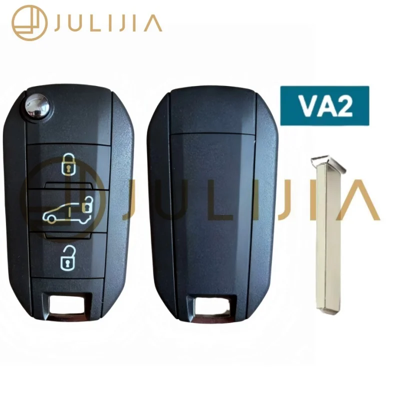 JULIJIA ID46 PCF7941 чип 433 МГц откидной автомобильный дистанционный ключ для Peugeot 208 2008 301 308 508 5008 Citroen C2 C3 C4-Cactus C-Elysee (art.: 3920ced651e08) - 3920ced651e08