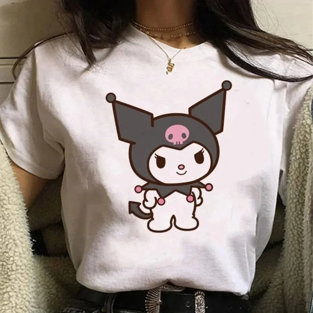 Футболка женская Sanrio Y2k в стиле каваи милая рубашка Харадзюку С мультяшным