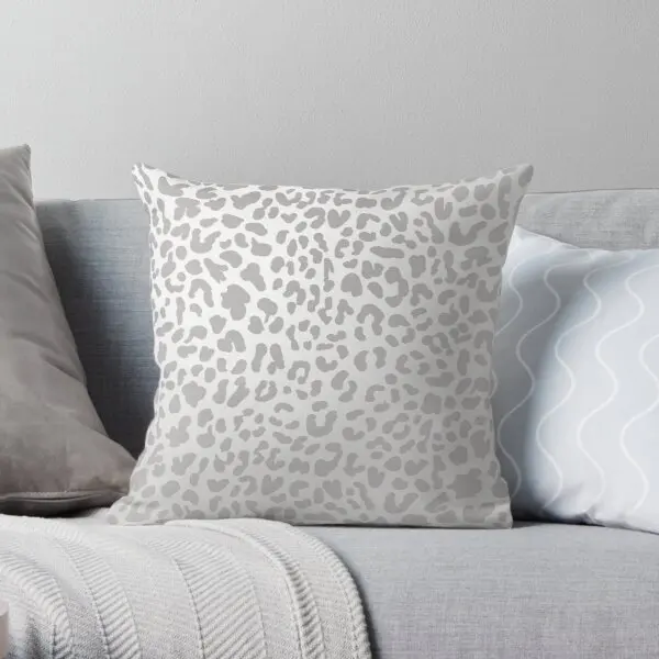 

Silver Leopard Print Printing Throw Pillow Cover Fashion Comfort Case Bed Hotel Waist Anime Throw Soft Pillows not include