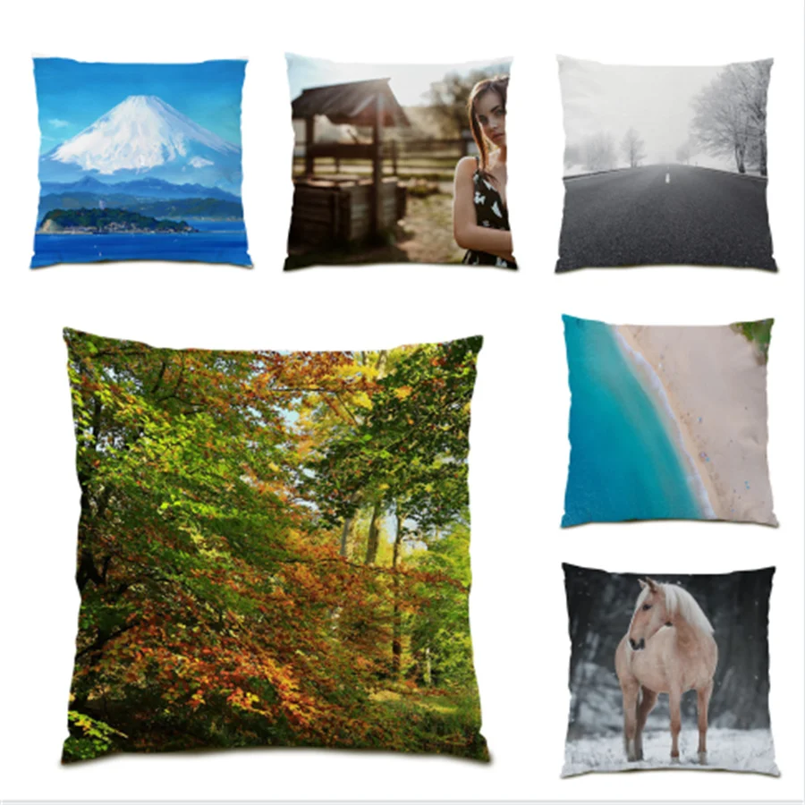 

Simple Cushion Covers 45x45 Pillow Covers Decorative Polyester Linen Pillowcase Velvet Fabric Cushions Cover Comfortable E1025