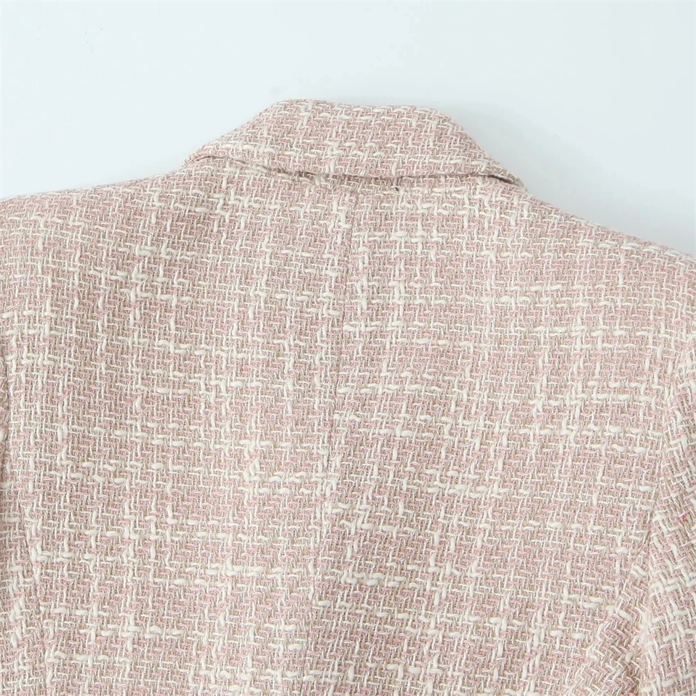 Женский двубортный пиджак Taop &amp Za повседневный Универсальный жакет с длинными