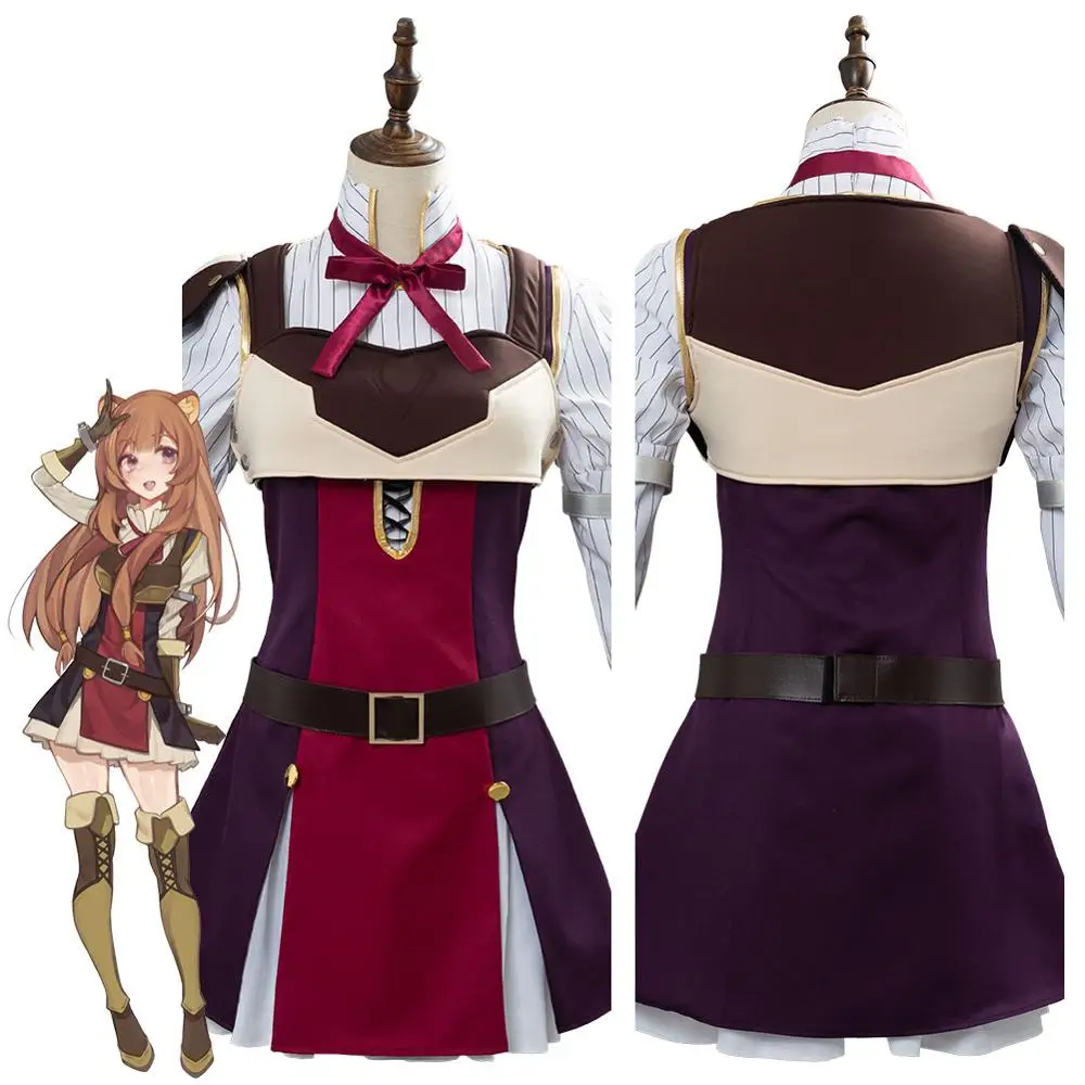 

AnimeAnime The Rising of the Shield Hero Raphtalia Cosplay Costume Tate no Yuusha no Nariagari Costume Dress Wig Boots Full Set