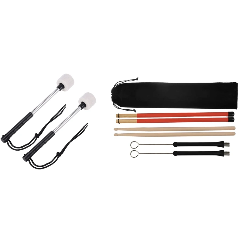 

1 пара, Барабанные палочки 5 А, классический набор аксессуаров из клена с 2 фетровыми головками для басов, перкуссионные палочки, палочки тимпани