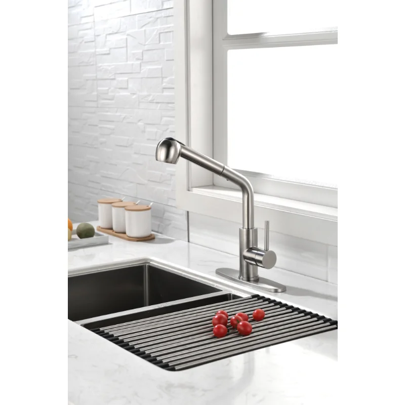 

[Flash Deal]Single Handle Kitchen Sink Faucet with Pull Out Spray Has Excellent Corrosion Resistance and Rust Resistance