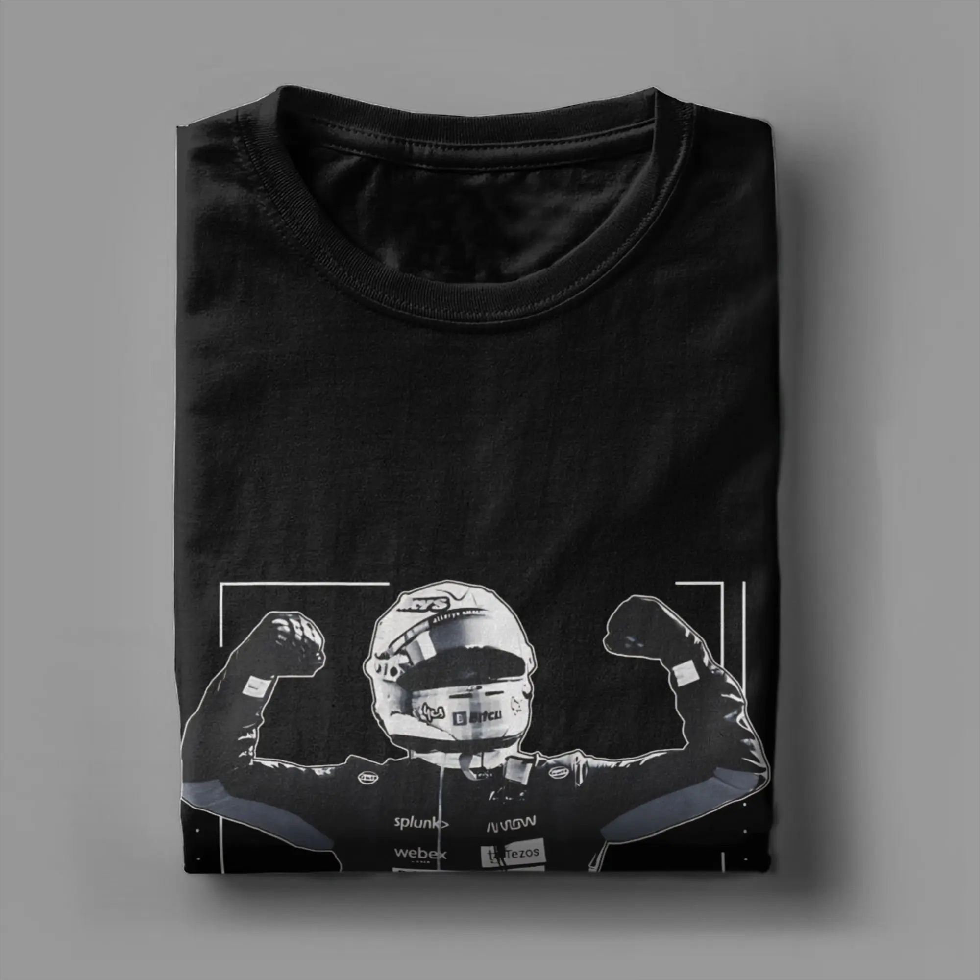 Фото Футболка Ricciardo Helmet Novelty из 100% хлопка, футболки Daniel Ricciardo для мужчин №3