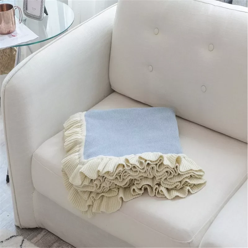 

Хлопковое одеяло с оборками s для кровати одеяло для дивана вязаное одеяло 130x16 0 см портативное одеяло искусственное одеяло