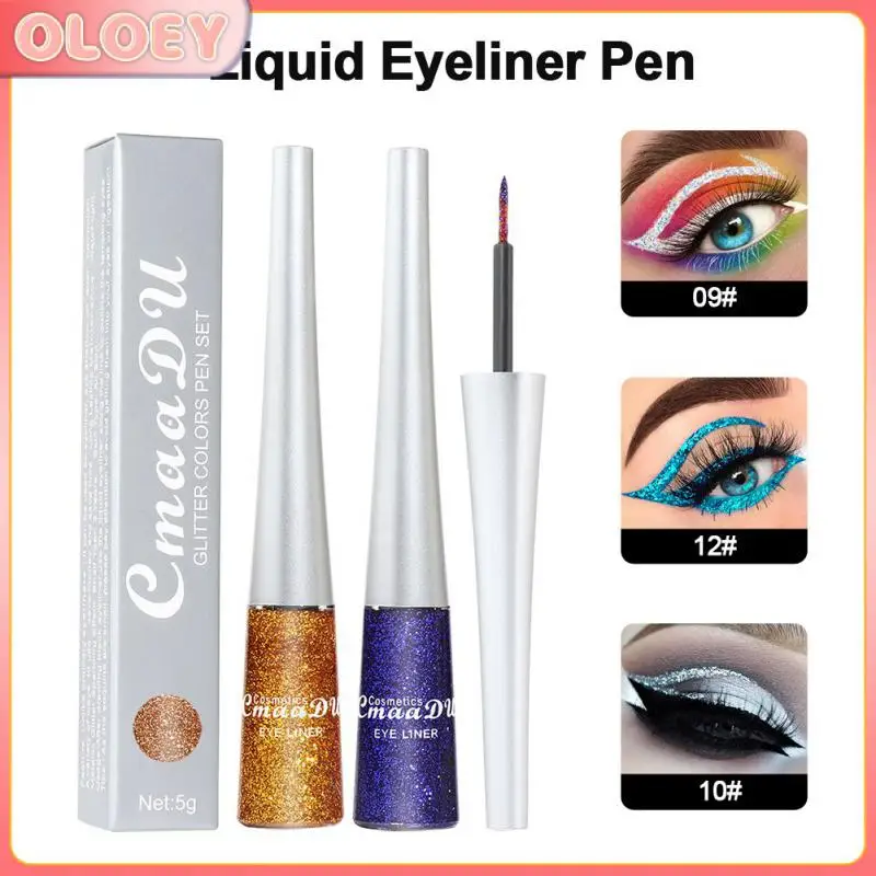 

Brighten Sparkling Eyes Liquid Eyeliner Non Easy Smudge Eyeliner Fast Quick Dry Colorful Shiny Eye Liner 16 Colors Eyes Makeup