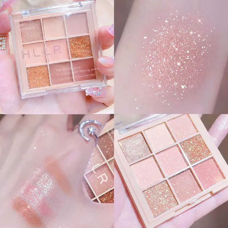 

ELECOOL 9 Colors Milk Tea Eyeshadow Palette Matte Gentle Rose Eye Shadow Glitter Pearsecent Eyeshadow Pigment Lasting Cosmetics