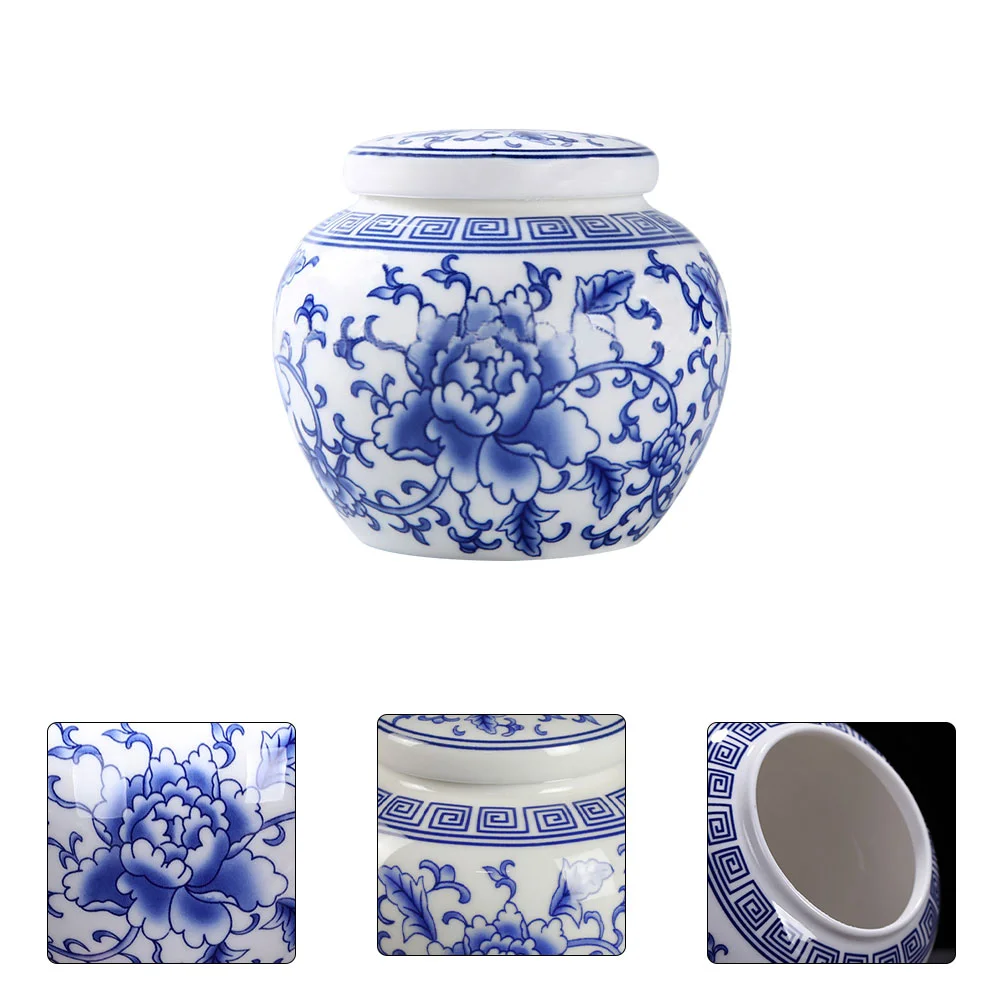 

Apothecary Jars Italian Coffee Beans Tea Can Storage Jars Lids Blue White Porcelain Jar Tea Pot Porcelain Loose Tea Jars