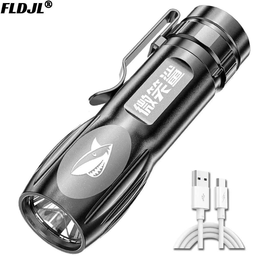 Мини-фонарик светодиодный фонарик высокой мощности с зарядкой от USB