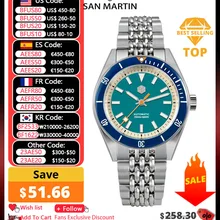 San Martin New 39.5mm Diver Watch Fashion Luxury NH35 Automatic Men Mechanical Watches Sapphire Waterproof 200m SN0115 Reloj