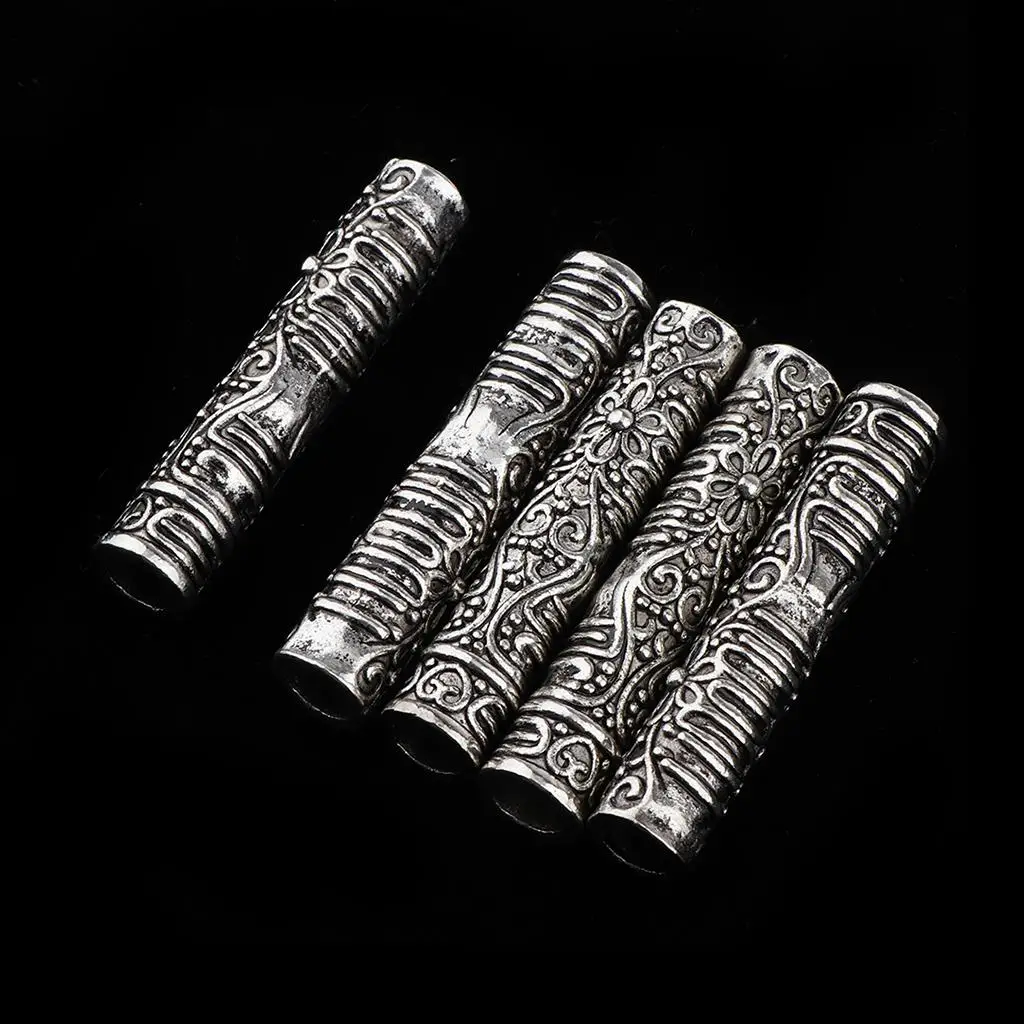 

5pcs Dreadlock Hair Dreadlocks Beads Tubes for Braids,Beard,Hair Extensions