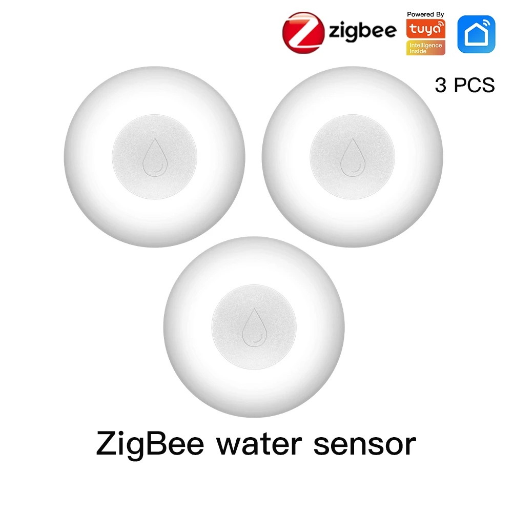 

Датчик утечки воды ZigBee, датчик с полным оповещением о переполнении резервуара, охранная сигнализация, умное управление через приложение