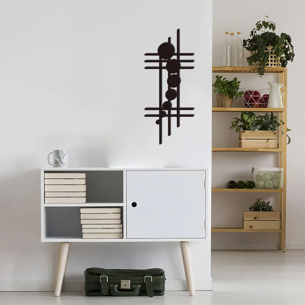 Современное Геометрическое Металлическое Настенное Искусство Абстрактный