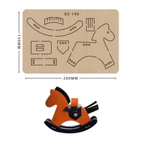 rocking horse pendant cutting dies wooden diy craft leather knife mold scrapbooking suitable for common die cutting machines