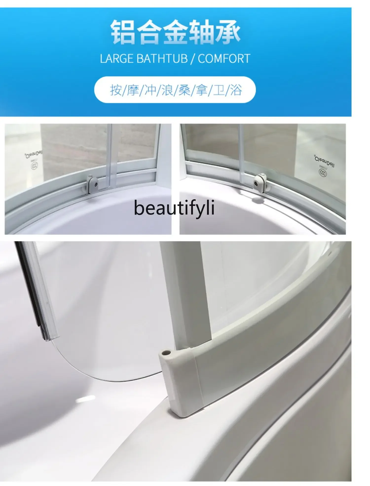 R Интегрированная душевая комната Встроенная ванная Прямоугольный L-образный душ