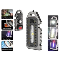 mini cob small flashlights ultra light portable rechargeable keychain flashlight with bottle opener for fishing camping