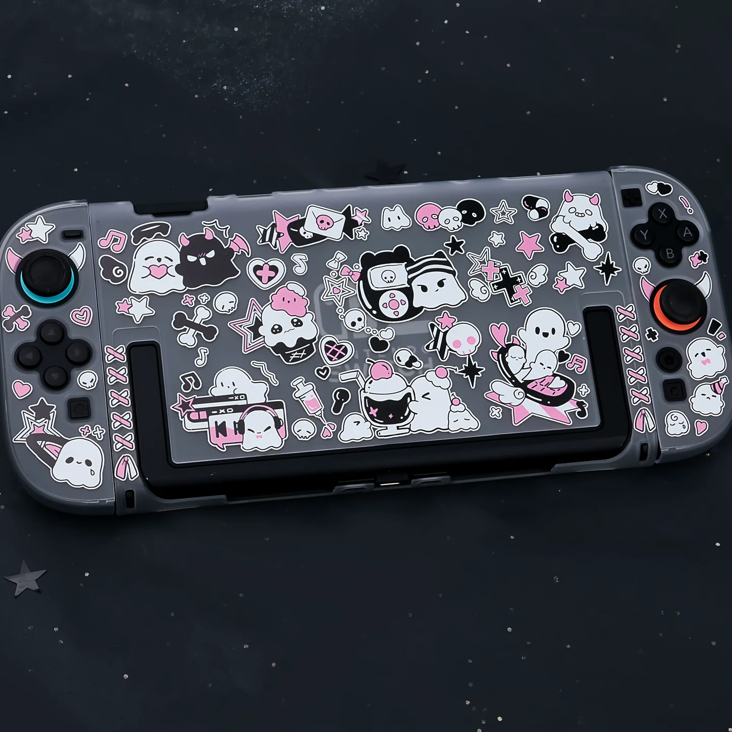 Фото Оригинальный полупрозрачный жесткий чехол Sweet & Cool Ghost для Nintendo Switch 2 – съемный защитный корпус для новой консоли NS2 №1