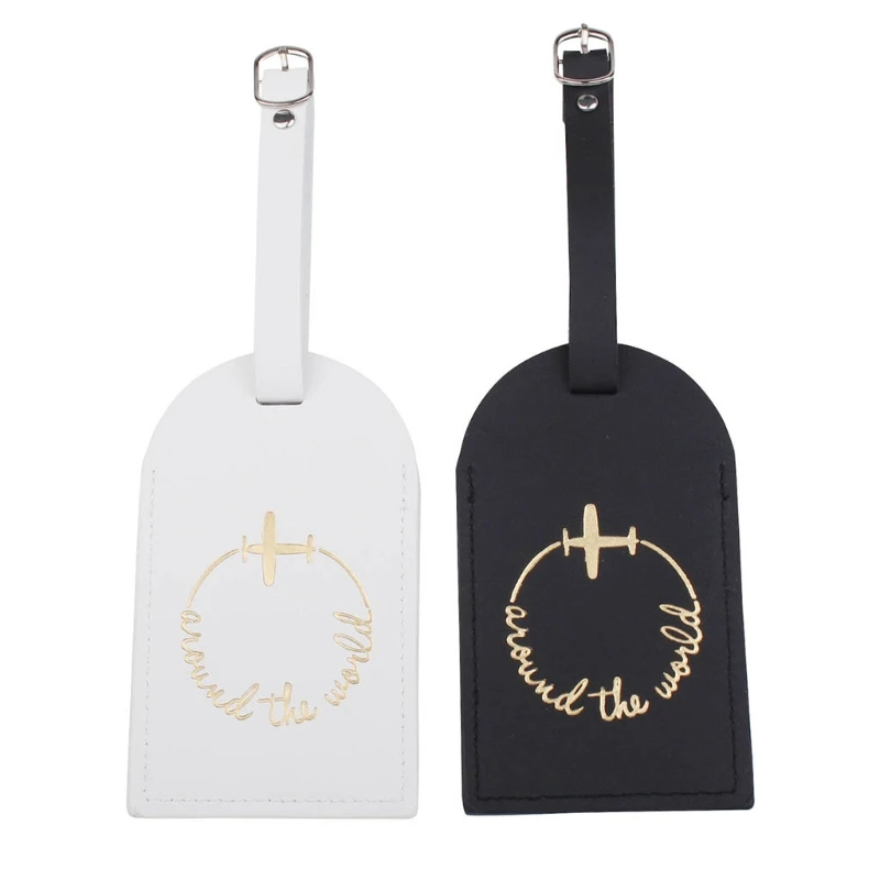 

PU Leahter Luggage Tags Privacy for PROTECTION Name Phone Address Travel Bag Labels Suitcase Tag for Women Men
