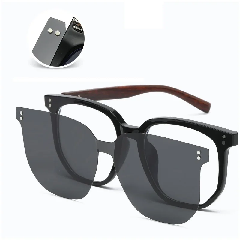 Большая оправа для близорукости сочетающаяся с зеркалом зеркало магнитным