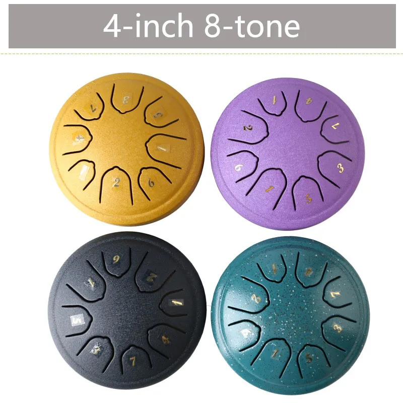 

Kongling Drum 4-inch 8-tone Beginner's Steel Tongue Drum Percussion Instrument Children's Puzzle Toy Instrumento Musical
