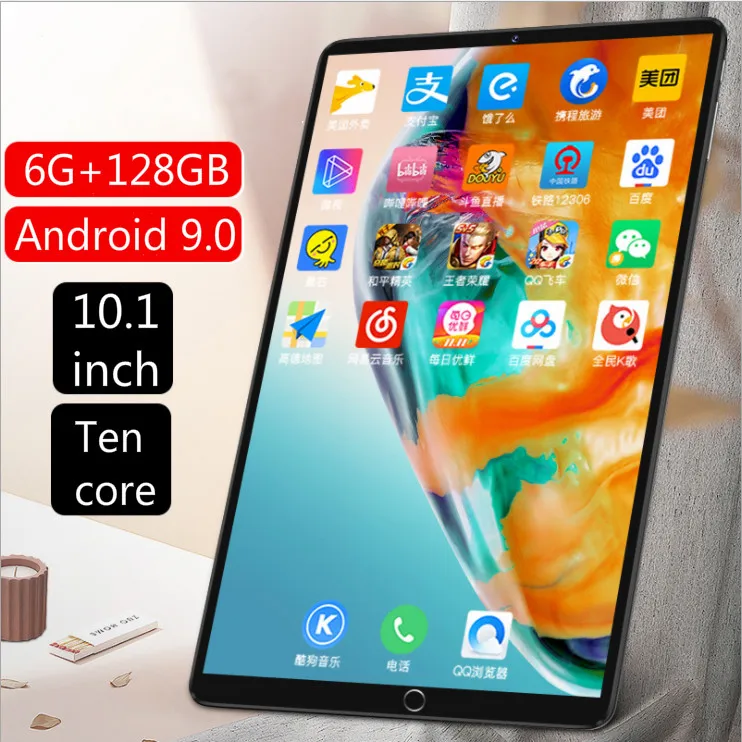 

Hot Sale 10.1 Inch 6G+128GB Android 9.0 Tablet PC 4G WiFi Bluetooth GPS 4G Call Learning Game Tablet 6G+128GB Capacity Tablet