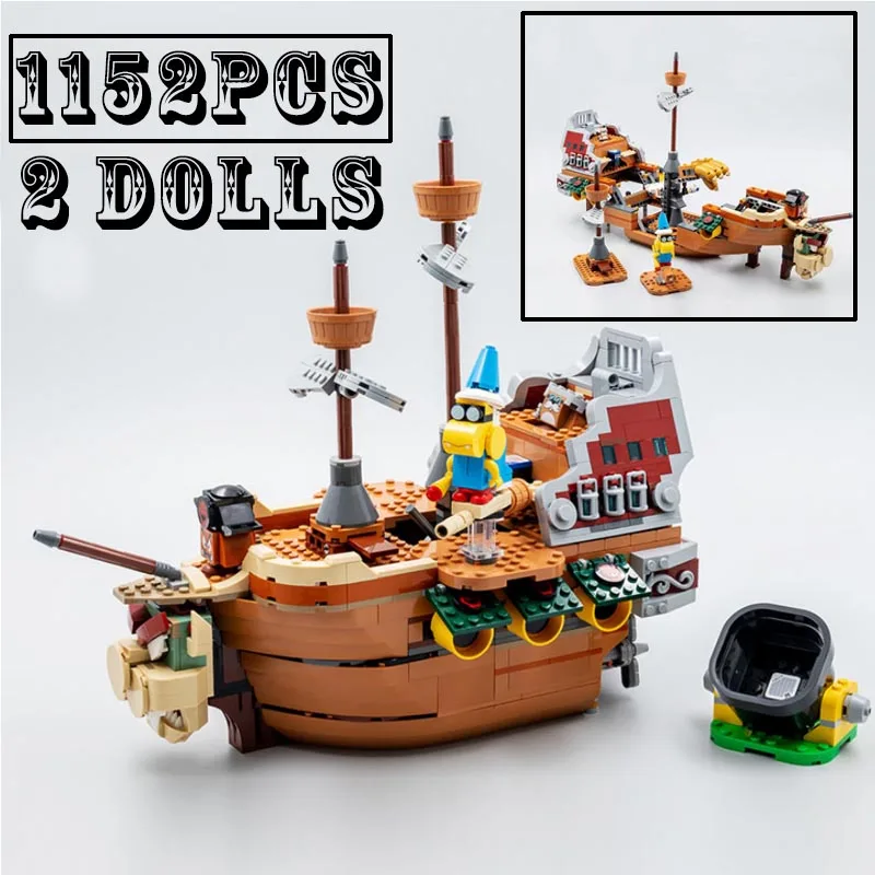 

2021 New Bowser's Airship fit 71391 Blocks Model Bricks Game Building Blocks Educational DIY Toys for Children Birthday Gifts