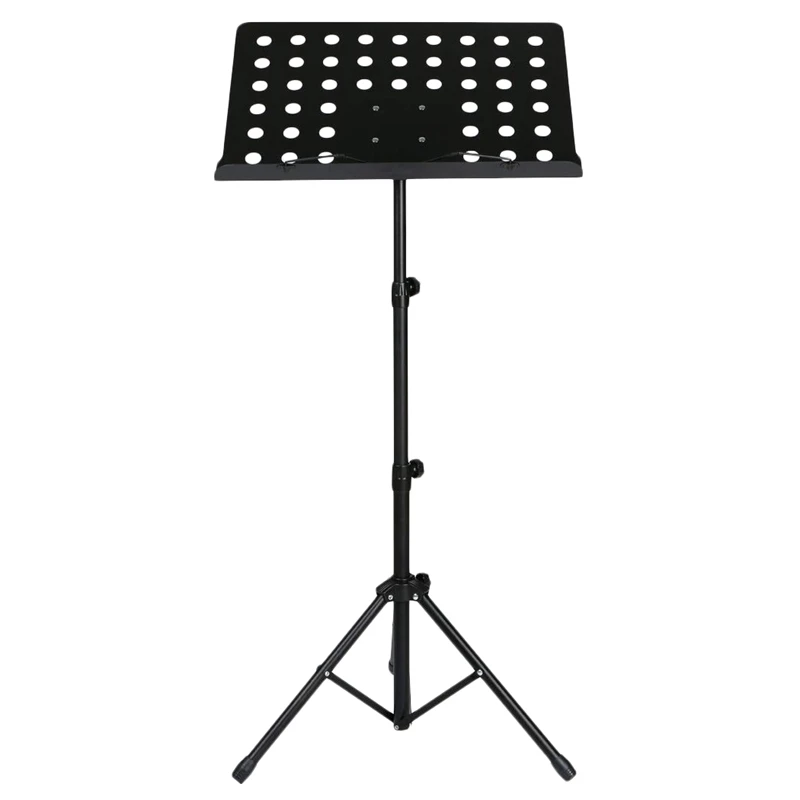 

50 x 35cm Sheet Music Stand Folding Metal Music Score Tripod Stand Holder with Widened Thickened Large Panel for All Musical Ins
