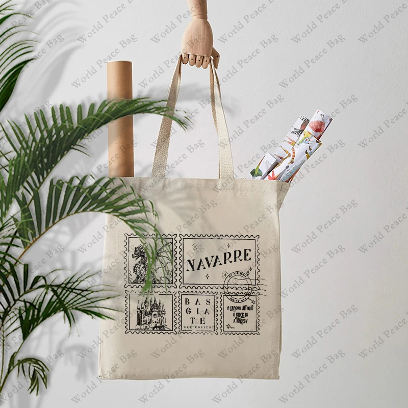 Холщовая Сумка-тоут с нагрудным узором повседневная дорожная многоразовая