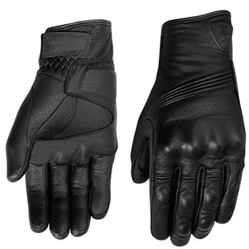 Мотоциклетные Перчатки из натуральной кожи ветрозащитные митенки для езды на