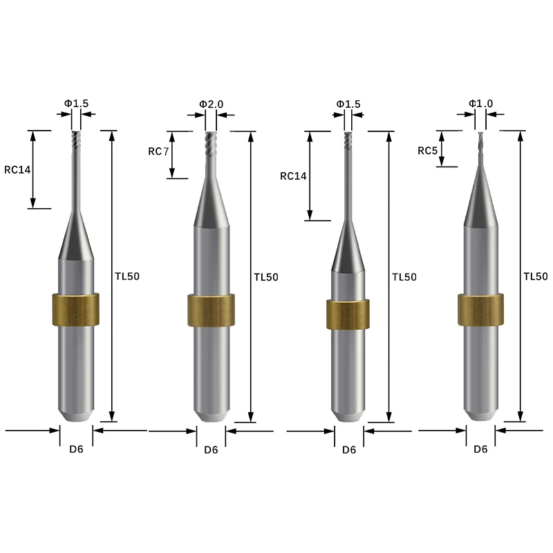 Фото Фрезы XTCERA Xmill-600 для металлообработки, шаровые и концевые фрезы, сверла для зуботехнических лабораторий, для станка XTCERA X mill 600 №3