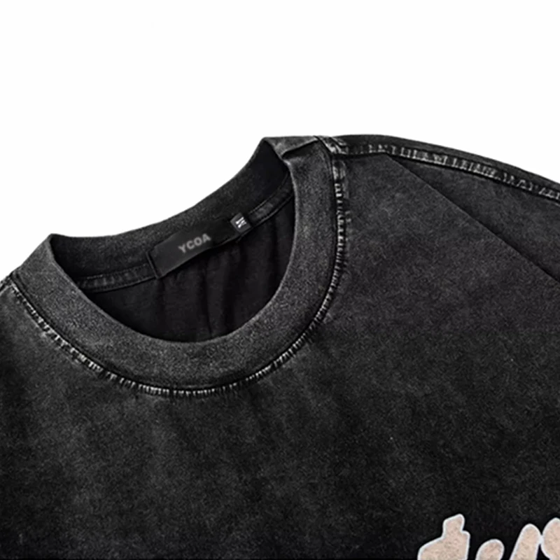 Мужская футболка топы Y2k уличная с короткими рукавами Final Memory черная хлопковая