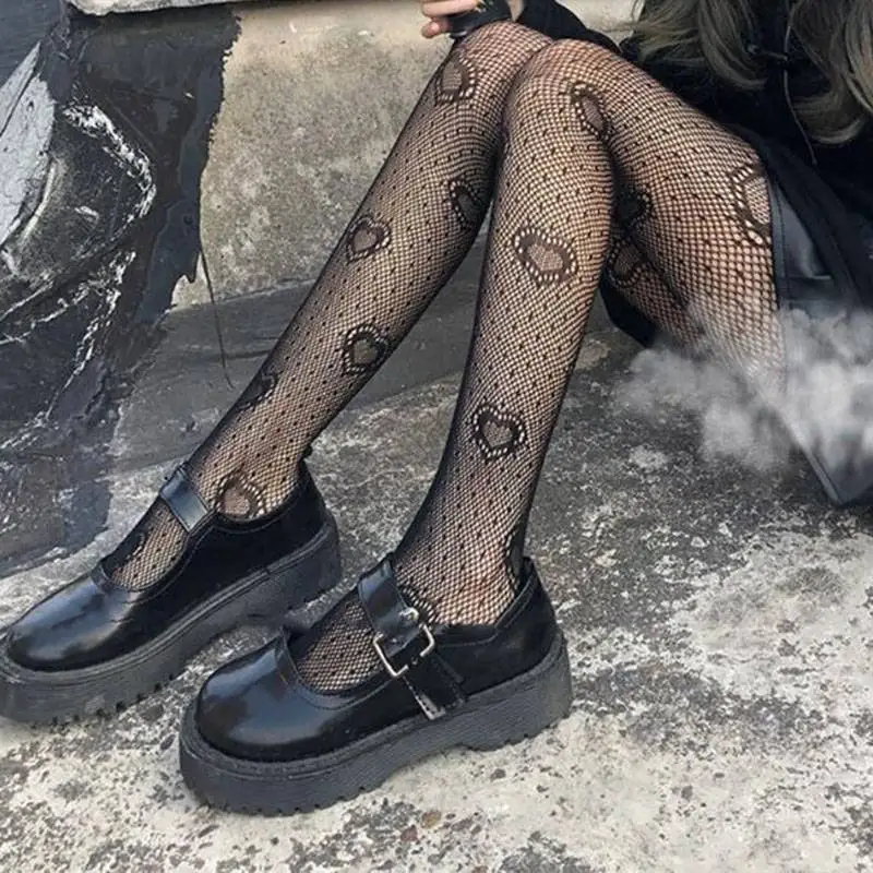 Новинка чулки японские готические Лолиты колготки женские сексуальные черные