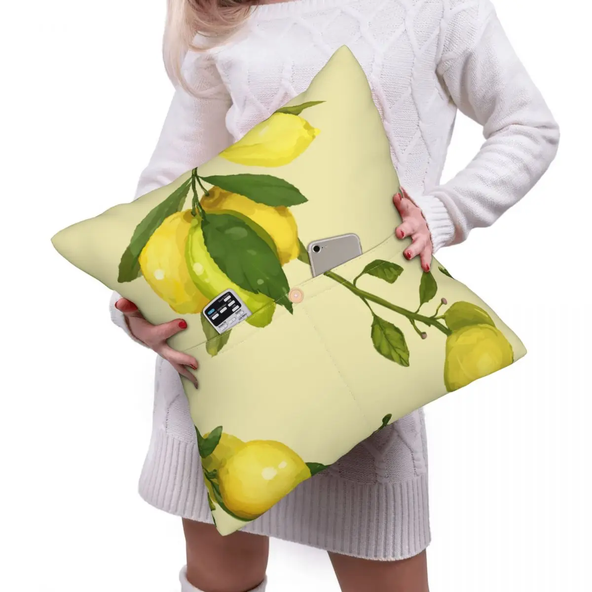 

45x45cm Lemon fruit 100% Polyester Decor Pillow Case Linen Burlap HOME PILLOW COVER pillow case cushion cover pillows
