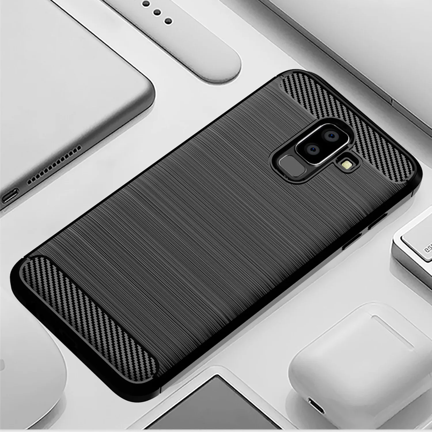 Матовый чехол для Samsung J8 On8 2018 On Max противоударный телефона с защитой от падения