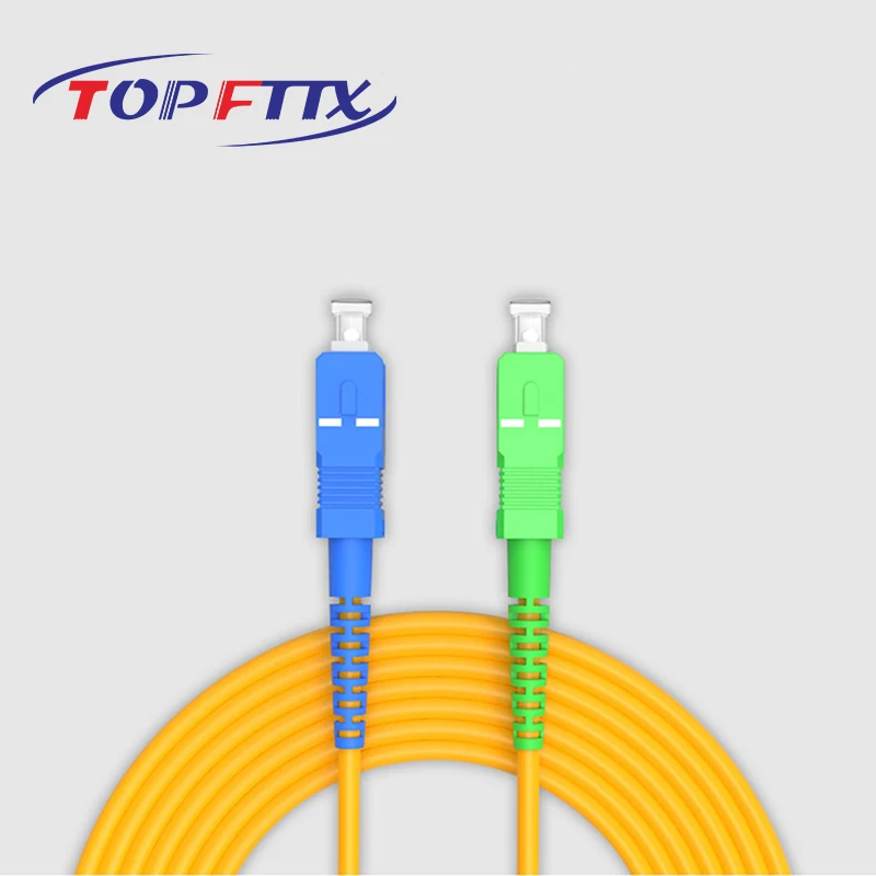 

10 Pcs 10/20 Meter SC/APC-SC/UPC Single Mode G652D Simplex Core 3.0mm Fiber Optic Patch Cord Yellow LSZH Carrier Grade For FTTH