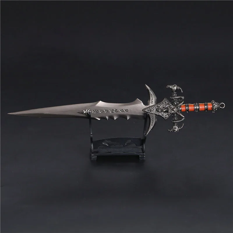 27cm World of Warcraft Frostmourne Alloy Swords Game Keychain Weapons Model Replica Toy for Kid Katana Christmas Gifts for Boy
