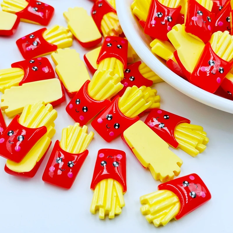 10 шт. новые милые Мультяшные кавайные мини картошки фри с плоской задней стороной