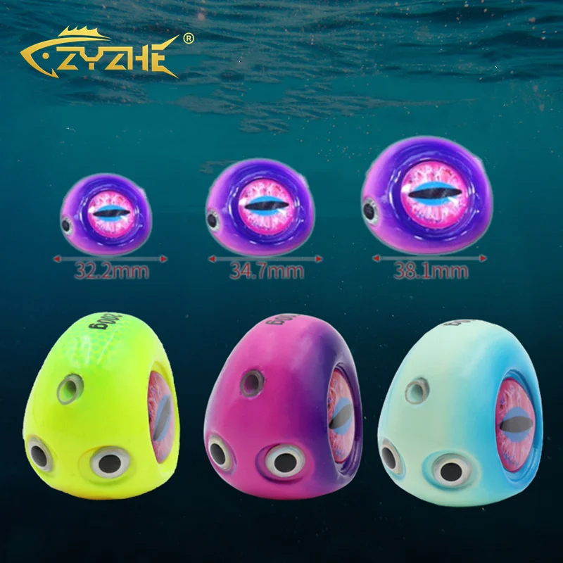 

ZYZ Sea Fishing Lure Simulation Fish-eye 120/150/200G Rapid Sinking JIG Artificial Hard Bait Ocean Boat Fishing Bigeye Leadfish