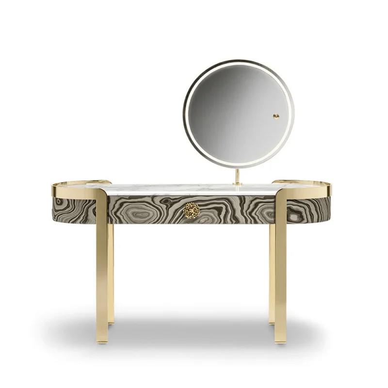 

Italian Style Marble Dressing Table Light Luxury High Sense Of Countertop Simple Design, Master Bedroom Dressing Table