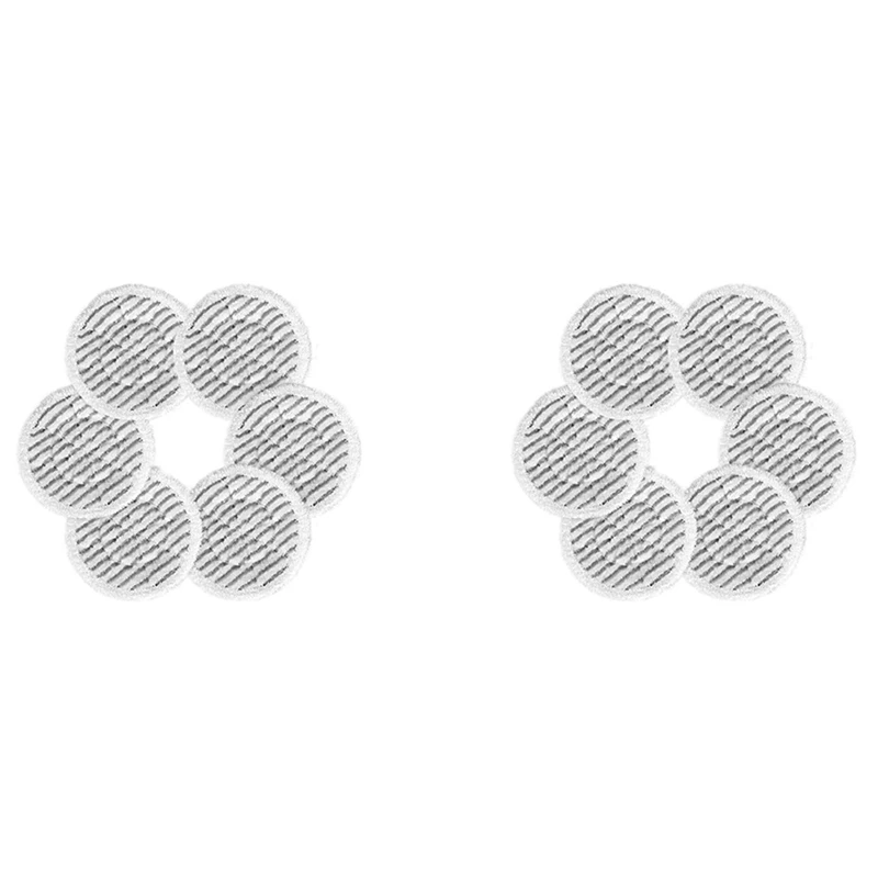 

12PCS Steam Mop Replacement Pads For Shark S7001 S7000AMZ Series,Mop Head Replacement Steam And Scrub Pads For Tile