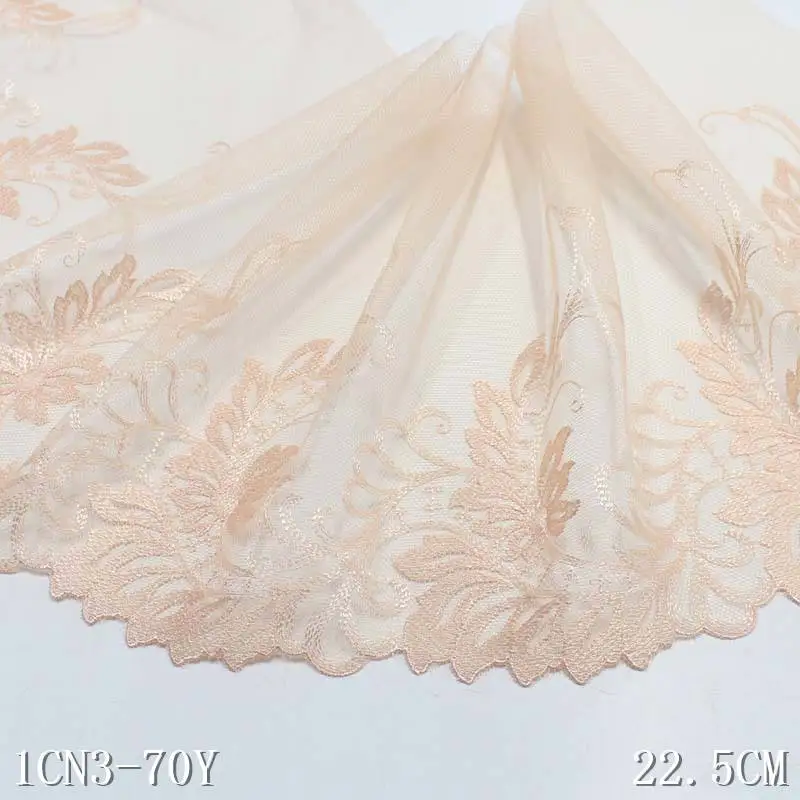 

28Yards Nude Bra Underwear Flower Embroidery Lace Trim Clothing Accessories Curtain Decoration