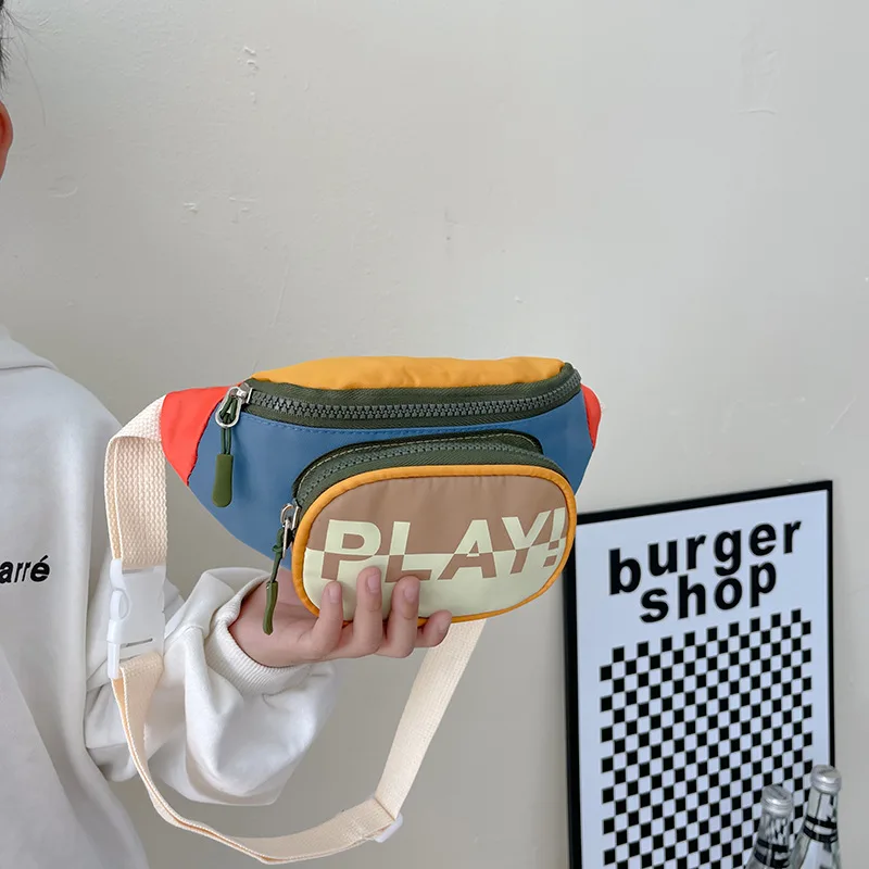 

Fanny Pack Fashion Children's Chest Bags Cute Letter Boys Kids Waist Handbags Messenger Bag Girls Baby Coin Purse Shoulder Bag