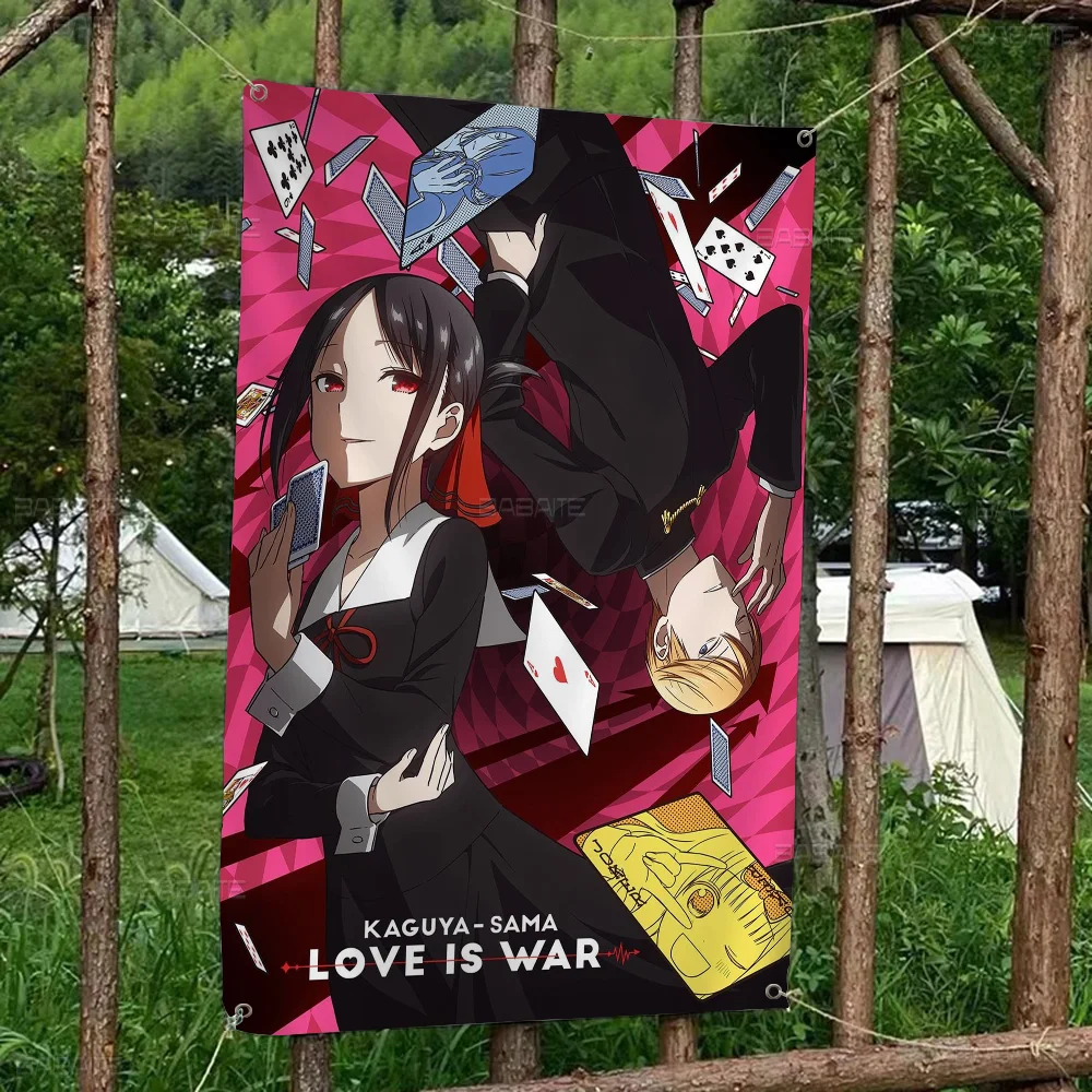 Аниме Кагуя Сама Love Is War красочный флаг настенный богемный баннер Мандала
