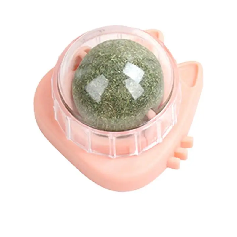 

Catnip Wall Ball Cat Nips Organic Cat Toys Edible Cat Licking Toy Cat Chew Toy Teeth Cleaning Cat Bite Toy Rotatable Cat Toy
